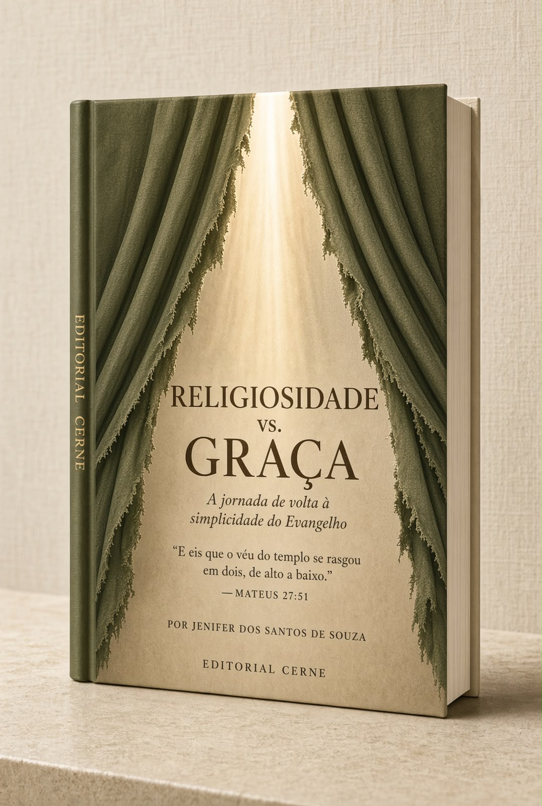 Capa da obra Religiosidade vs. Graça, de Jenifer dos Santos de Souza